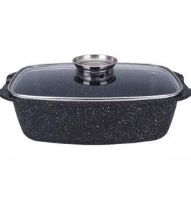 32cm aluminum non stick fry pan marble coating roster pan with glass lid or silicone lid C08Ⅲ-RP032