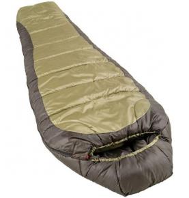 Hollow fiber mummy-style envelope sleeping bag