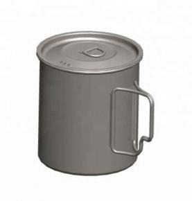 Hot sale 100% pure titanium cookware single-walled titanium cup for camping