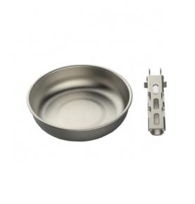 Hot sale lightweight durable outdoor cooking setware titanium frying pan and gripper
