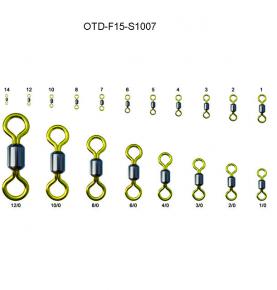 Double color high quality brass rolling swivel for fishing