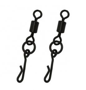 Fishing tackle accessories Non glare coating size 8 quick change swivels with a flexi ring link for carpF15-H1020