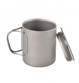 Titanium double-walled mug with lid C08I-TJ711050