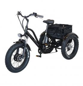 Fat Tire 20inch Brushless 3 Wheel Motorcycle Used for Sale China Made Three Wheel Electric Bike XFE3-106