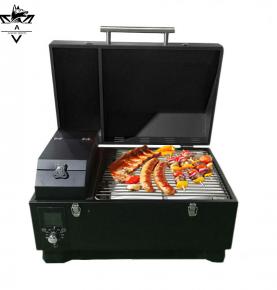 Compact Countertop Electric BBQ Grill with Temperature Control Indoor Outdoor Tabletop Grilling Oven